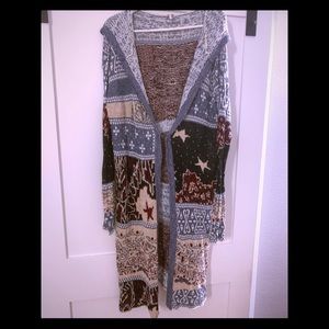 Free People Hooded cardigan sweater